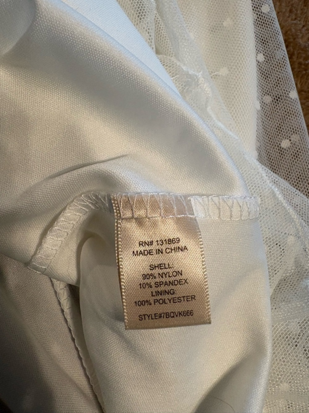 White Swiss Dot Cottagecore Dress Puff Sleeve Tie Waist Bridal L Allison & Kelly - Picture 4 of 10